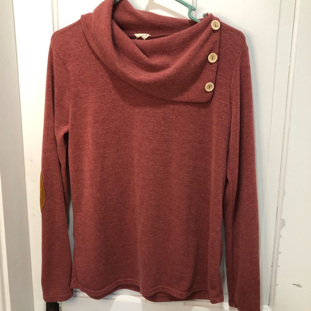 Sweater with elbow patches